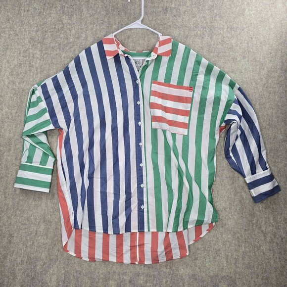BDG Multicolor Striped Button-Down Shirt L - Picture 1 of 8